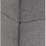 Sofá recto de diseño tejido 2 plazas DIXON (gris oscuro)