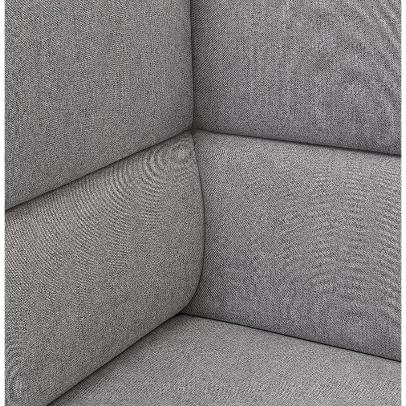 Canapé droit design tissu 2 places DIXON (gris clair) - image 59315