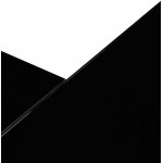 Escritorio de esquina de diseño en vidrio templado (200x100 cm) MASTER - Ángulo reversible (negro)