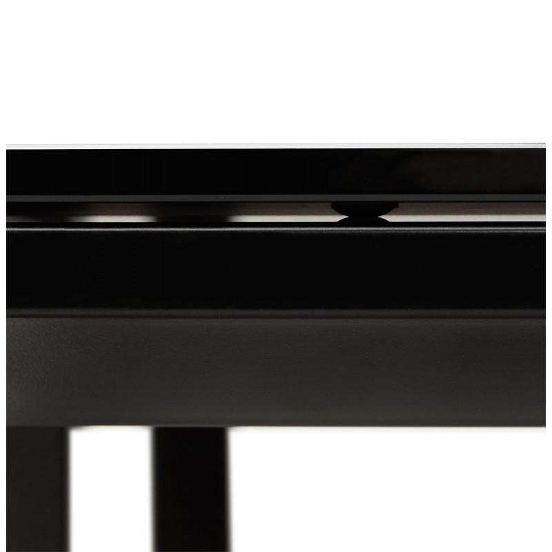 Design corner desk in tempered glass (200x100 cm) MASTER - Reversible angle (black) - image 59344