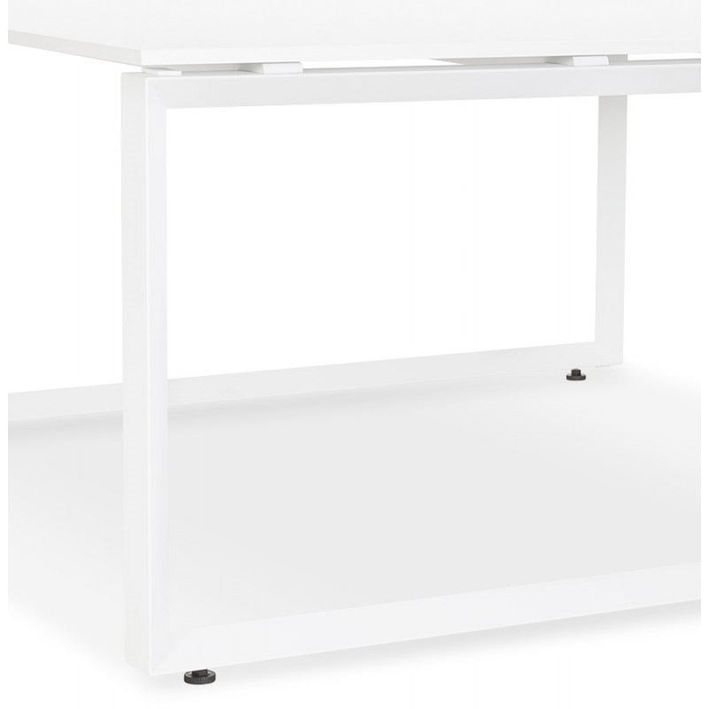 BENCH Schreibtisch moderner Besprechungstisch aus Holz (140x140 cm) LOLAN (weiß) - image 59352