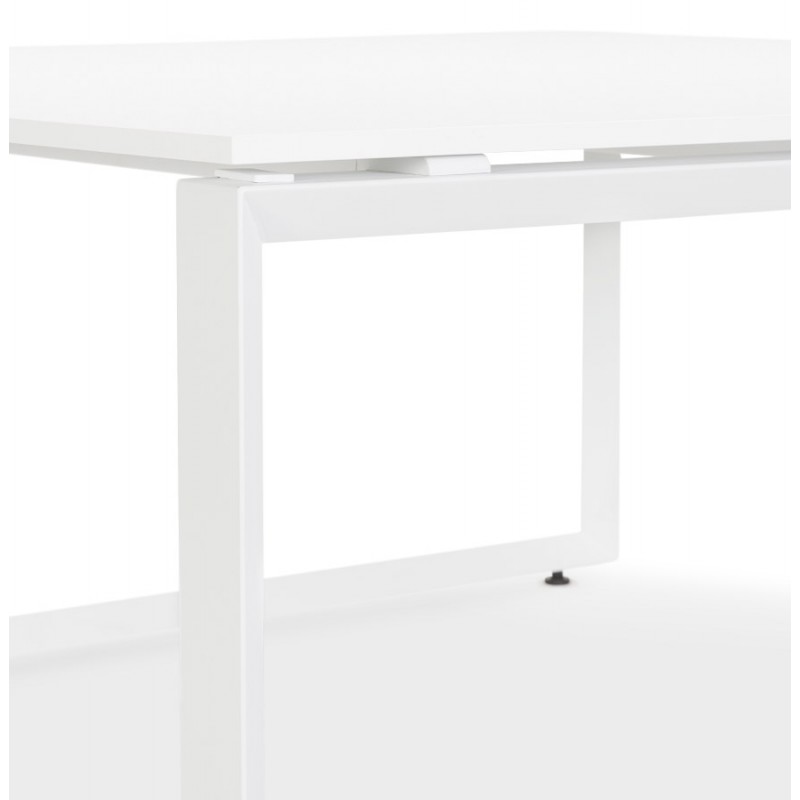 BENCH Schreibtisch moderner Besprechungstisch aus Holz (140x140 cm) LOLAN (weiß) - image 59354