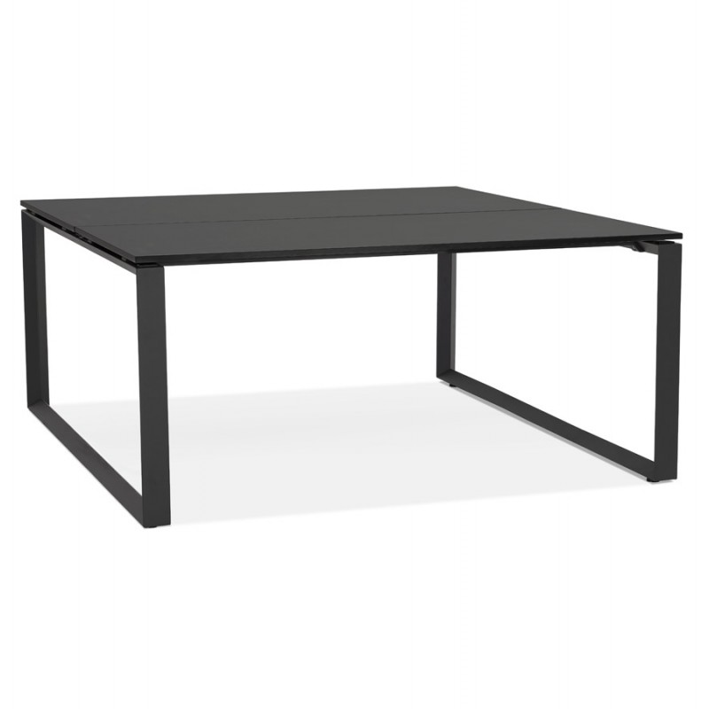 Bureau BENCH table de réunion moderne en bois (140x140 cm) LOLAN (noir) - image 59359