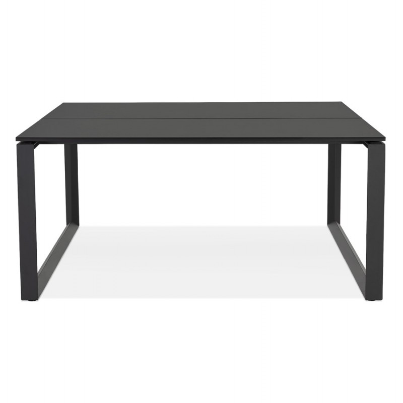 Bureau BENCH table de réunion moderne en bois (140x140 cm) LOLAN (noir) - image 59360