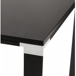 Straight wooden design desk (200x100 cm) BOUNY (black)