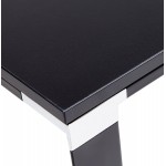 Mesa de reuniones recta de diseño de madera (200x100 cm) BOUNY (negro)