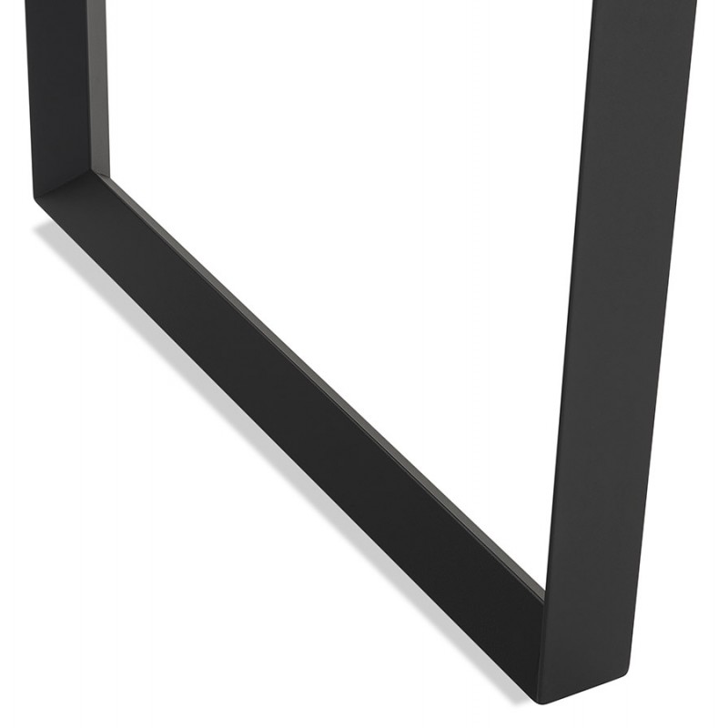 Corner desk design in wood black feet (160x170 cm) OSSIAN (walnut finish) - image 59393