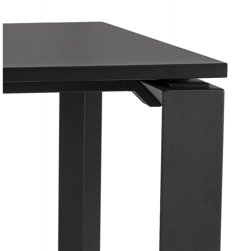Bureau d'angle design en bois pieds noirs (160x170 cm) OSSIAN (finition noir) - image 59413