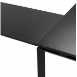 Design corner desk in wood black feet (160x170 cm) OSSIAN (black finish)
