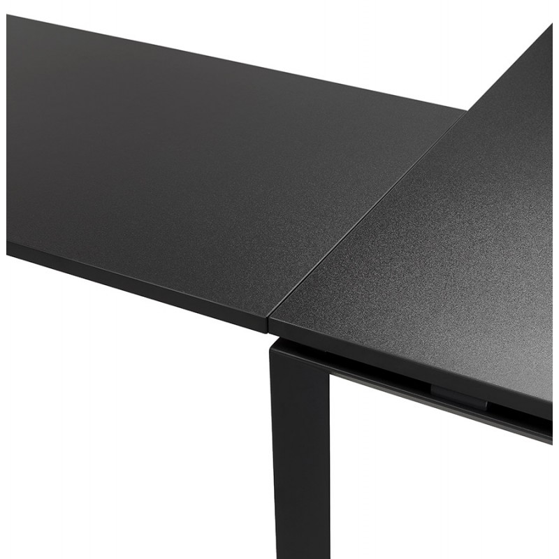 Bureau d'angle design en bois pieds noirs (160x170 cm) OSSIAN (finition noir) - image 59414