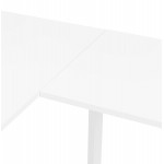 Bureau d'angle design en bois pieds blancs (160x170 cm) OSSIAN (finition blanc)