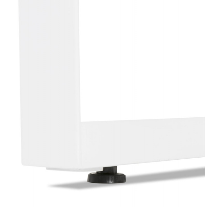 Bureau d'angle design en bois pieds blancs (160x170 cm) OSSIAN (finition blanc) - image 59434