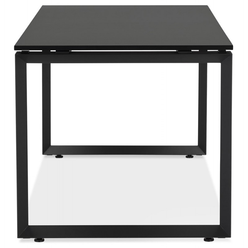 Bureau droit design en bois pieds noirs (60x120 cm) OSSIAN (finition noir) - image 59438