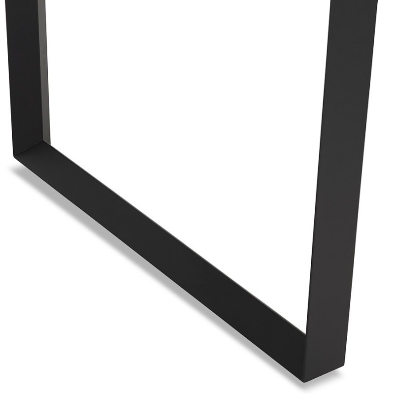 Design dritto della scrivania in legno nero piedini (70x130 cm) COBIE (finitura naturale) - image 59450