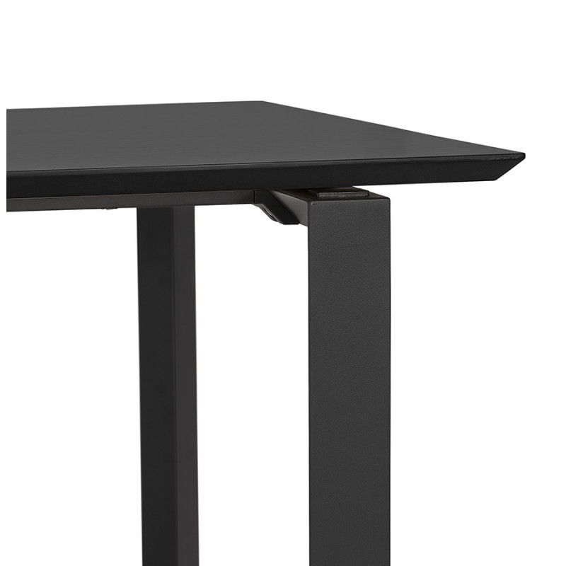 Bureau droit design en bois pieds noirs (70x130 cm) COBIE (finition noir) - image 59456