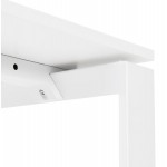 Straight desk design wooden white feet (60x120 cm) OSSIAN (white finish)