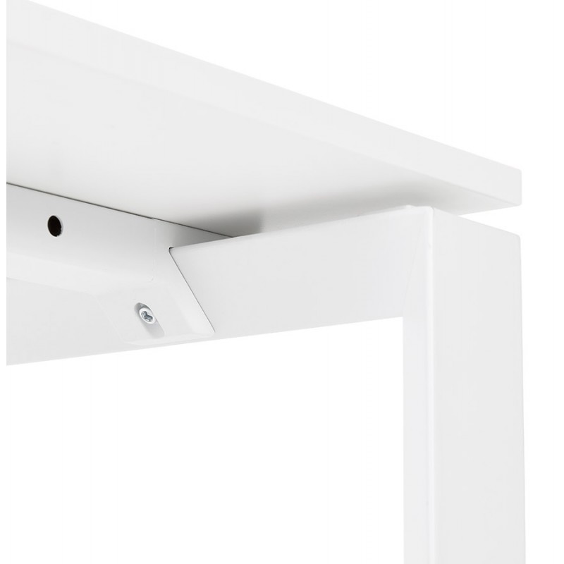 Bureau droit design en bois pieds blancs (60x120 cm) OSSIAN (finition blanc) - image 59467