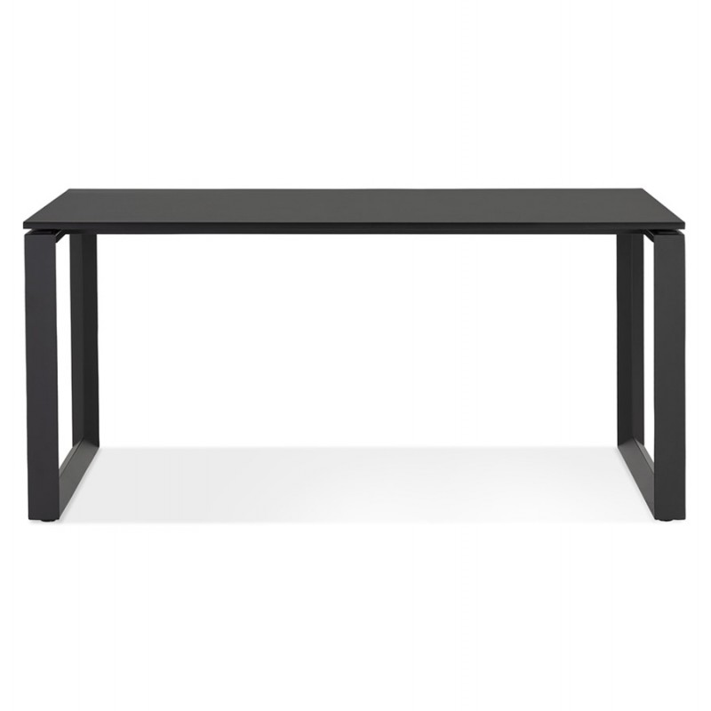 Design gerader Schreibtisch aus Holz schwarze Füße (60x120 cm) OSSIAN (schwarzes Finish) - image 59502