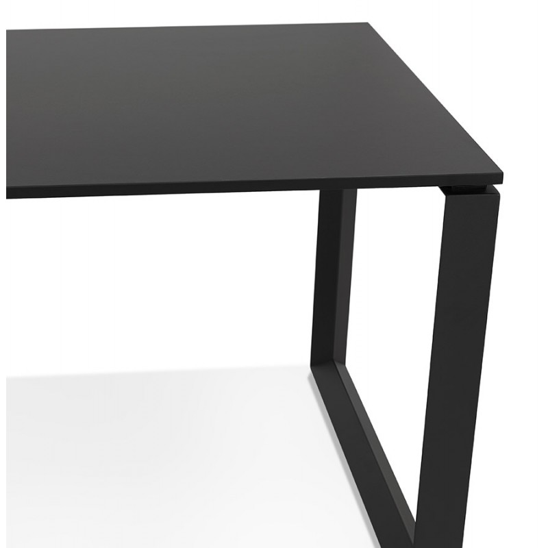 Bureau droit design en bois pieds noirs (60x120 cm) OSSIAN (finition noir) - image 59505