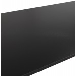 Escritorio recto de diseño en pies negros de madera (60x120 cm) OSSIAN (acabado negro)