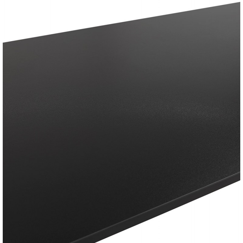 Design gerader Schreibtisch aus Holz schwarze Füße (60x120 cm) OSSIAN (schwarzes Finish) - image 59507