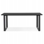 Straight desk design in wood black feet (90x180 cm) COBIE (black finish)