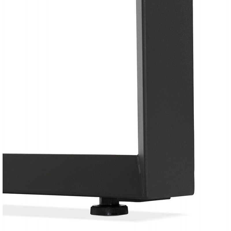 Diseño de escritorio recto en pies negros de madera (90x180 cm) COBIE (acabado negro) - image 59533