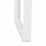Diseño de escritorio recto en pies blancos madera (90x180 cm) COBIE (acabado natural)