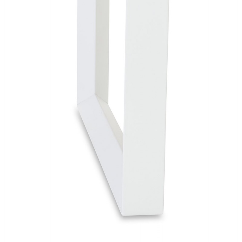 Diseño de escritorio recto en pies blancos madera (90x180 cm) COBIE (acabado natural) - image 59575