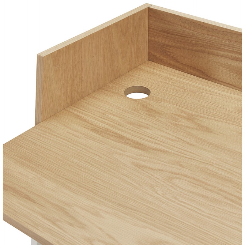 Design gerader Schreibtisch aus Holz schwarze Füße (62x120 cm) ELIOR (naturbelassen) - image 59596