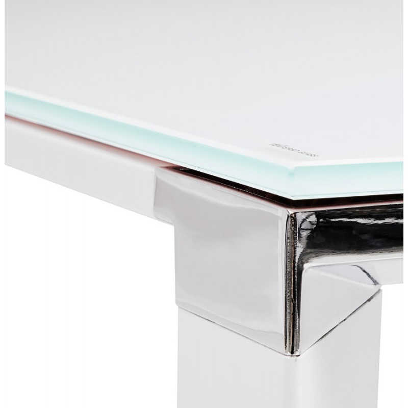 Design corner desk in tempered glass (200x200 cm) MASTER (white finish) - image 59628