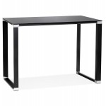 High design desk in tempered glass (70x140 cm) BOIN MAX (black finish)
