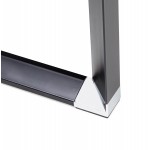 High design desk in tempered glass (70x140 cm) BOIN MAX (black finish)