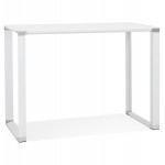High design desk in tempered glass (70x140 cm) BOIN MAX (white finish)