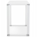 Escritorio de alto diseño en vidrio templado (70x140 cm) BOIN MAX (acabado blanco)