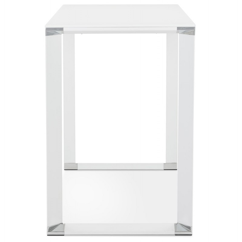 Bureau haut design en verre trempé (70x140 cm) BOIN MAX (finition blanc) - image 59672