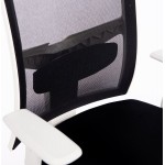 Ergonomic office chair in MIAMI fabric (white, black)