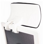 Fauteuil de bureau ergonomique en tissu MIAMI (blanc, noir)