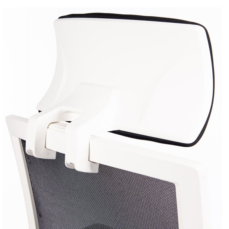 Silla de oficina ergonómica en tejido MIAMI (blanco, negro) - image 59731