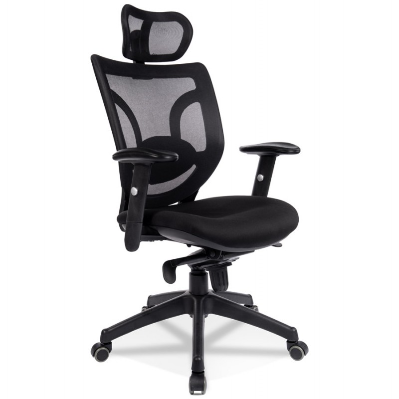 Comfortable for this ergonomic office chair in black fabric