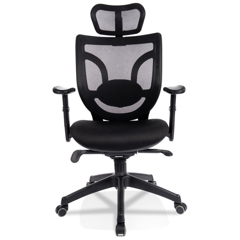 Sedia da ufficio ergonomica in tessuto SEATTLE (nero) - image 59735