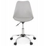 Chaise de bureau design sur roulettes ANTONIO (gris)