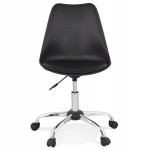 Chaise de bureau design sur roulettes ANTONIO (noir)