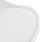 Silla de oficina de diseño sobre ruedas ANTONIO (blanca)
