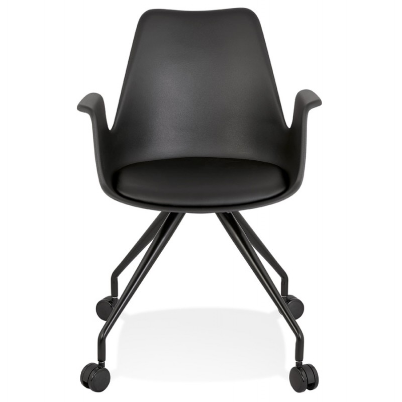 Chaise de bureau avec accoudoirs sur roulettes AMADEO (noir) - image 59824