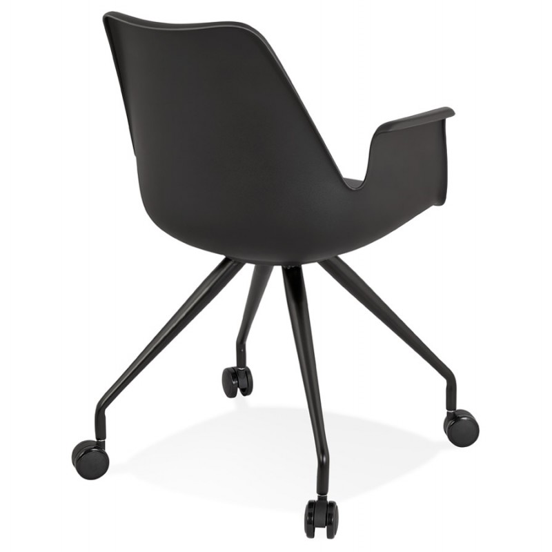 Office chair with armrests on wheels AMADEO (black) - image 59826