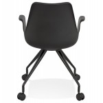 Office chair with armrests on wheels AMADEO (black)