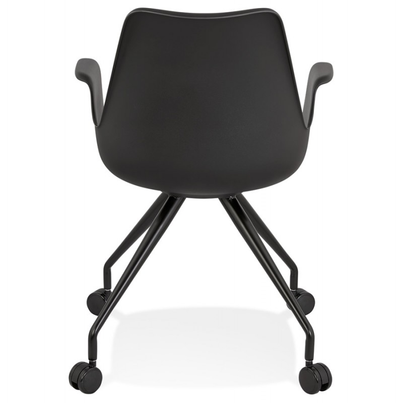 Chaise de bureau avec accoudoirs sur roulettes AMADEO (noir) - image 59827