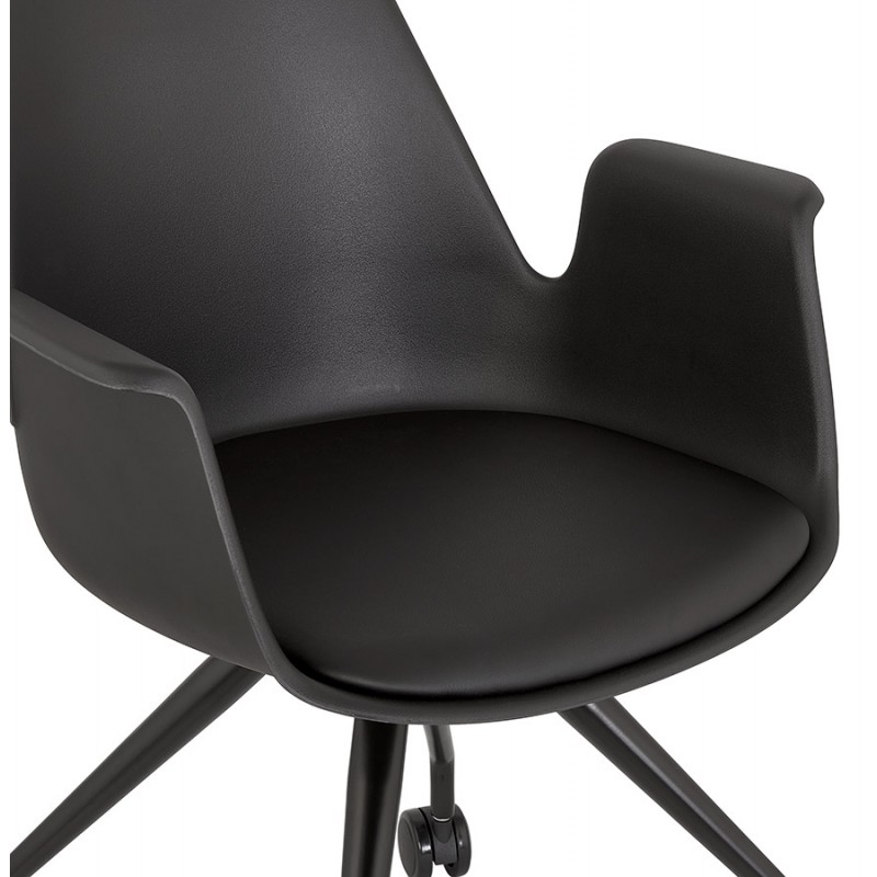 Chaise de bureau avec accoudoirs sur roulettes AMADEO (noir) - image 59828