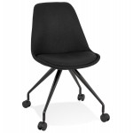 Design office chair on wheels in ARISTIDE fabric (black)